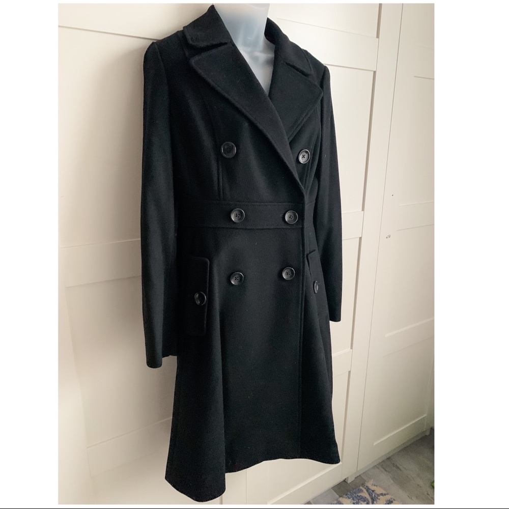 Banana Republic Black Double Breasted Pea Coat